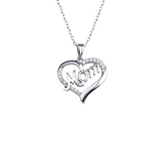 ♥️ MOM HEART STERLING SILVER NECKLACE